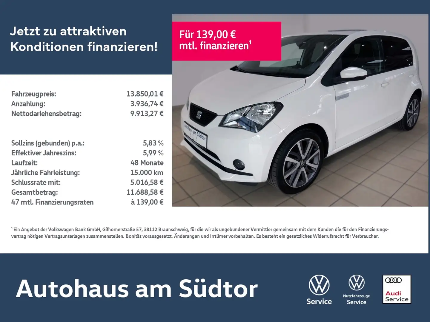 SEAT Mii electric Edition Power Charge 61kW | CCS PDC Blanc - 1