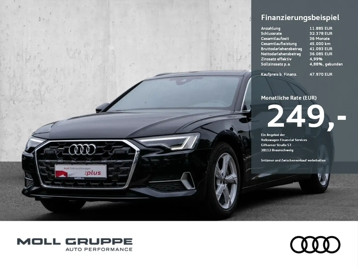 Audi A6 Avant 40 TDI quattro advanced NAVI LM Schwarz - 1