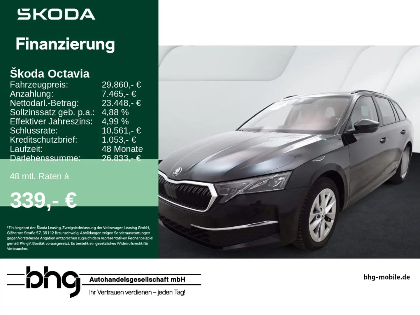 Skoda Octavia Combi 1.5 TSI mHEV DSG Selection Schwarz - 1