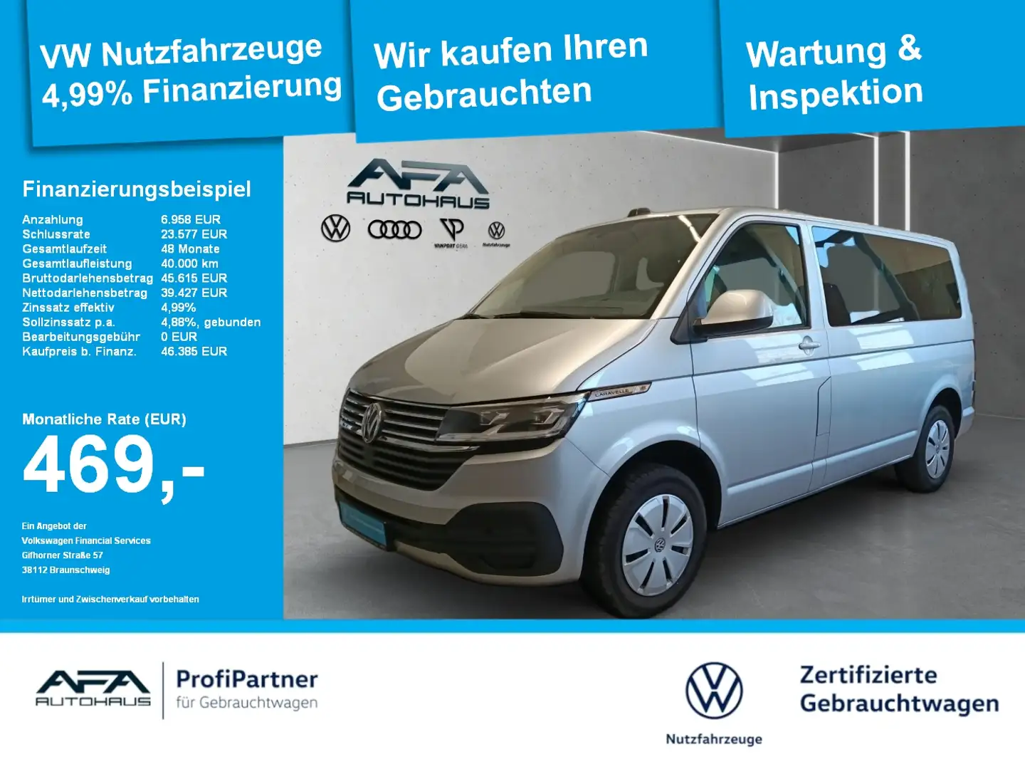 Volkswagen T6.1 Caravelle 2.0 TDI Comfortline DSG LED*Navi*vorb.AHK Silber - 1
