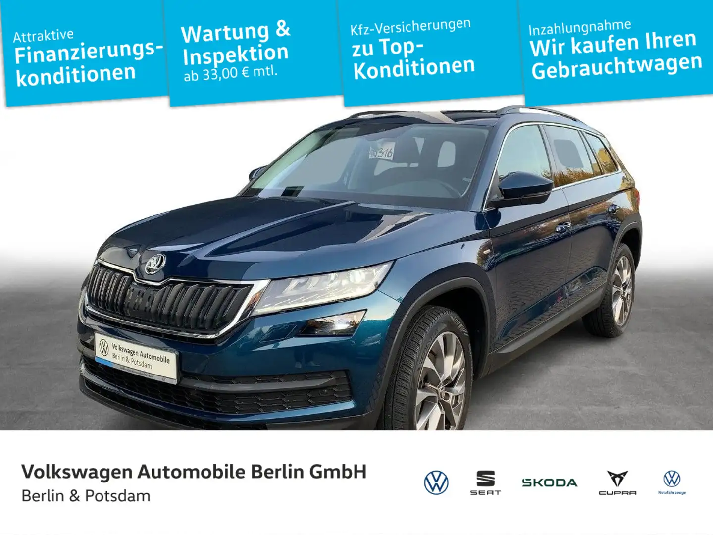 Skoda Kodiaq 1.5 TSI ACT Clever Navi LED Pano ACC Conn Bleu - 1