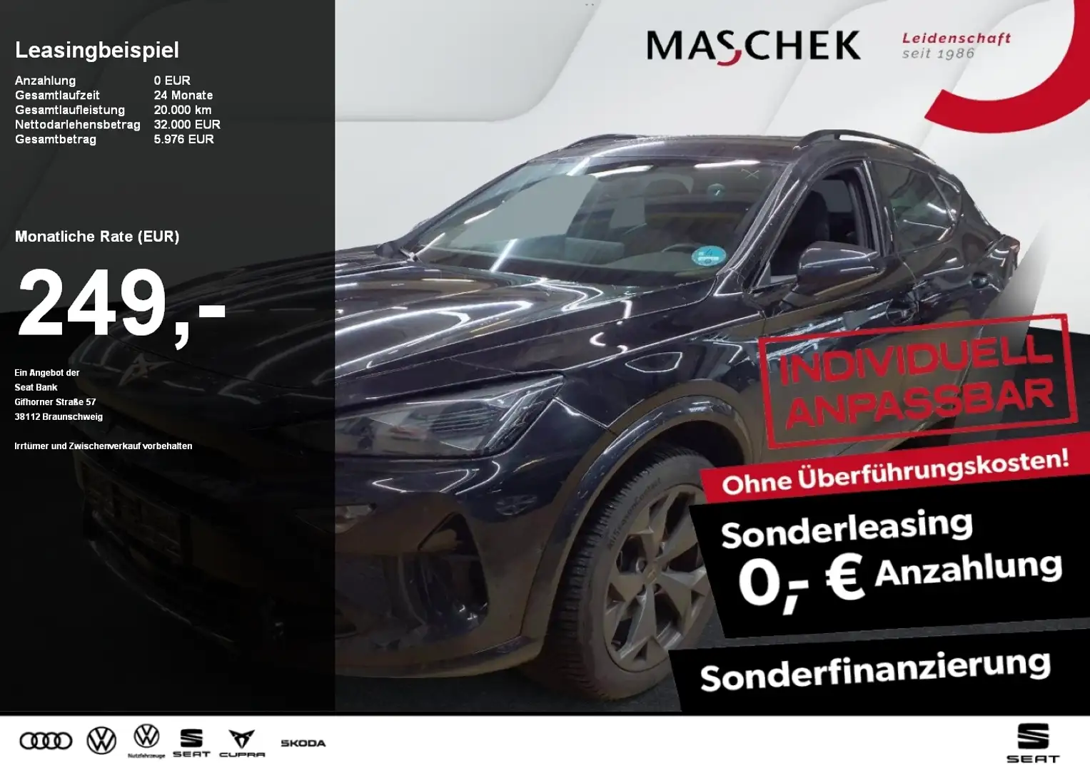 CUPRA Formentor 1.5 eTSI DSG Navi Top View ACC Sitzh Lenkh Schwarz - 1