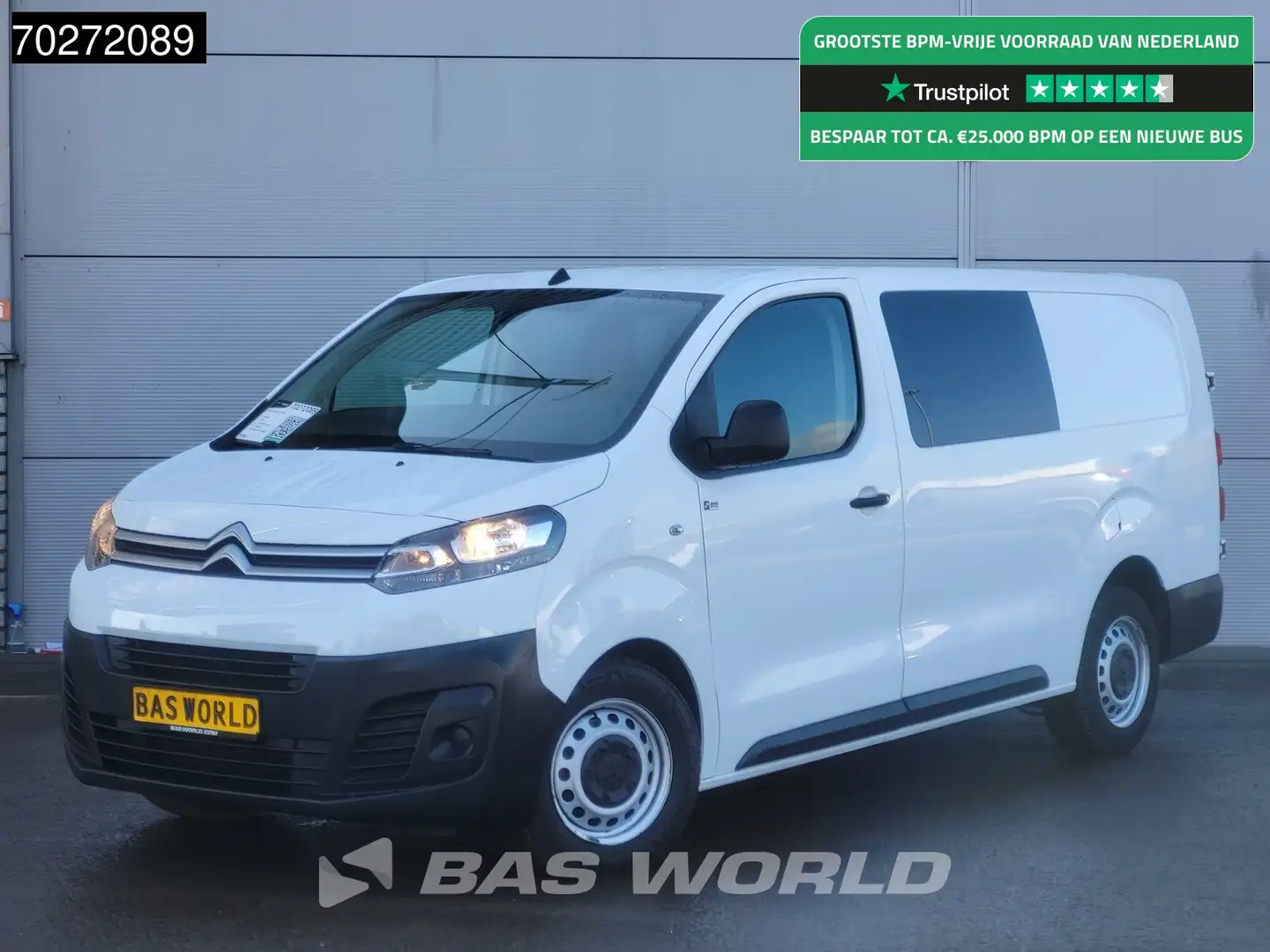 Citroen Jumpy 120PK Dubbel Cabine L3H1 Navi Airco Cruise Parkeer Wit - 1
