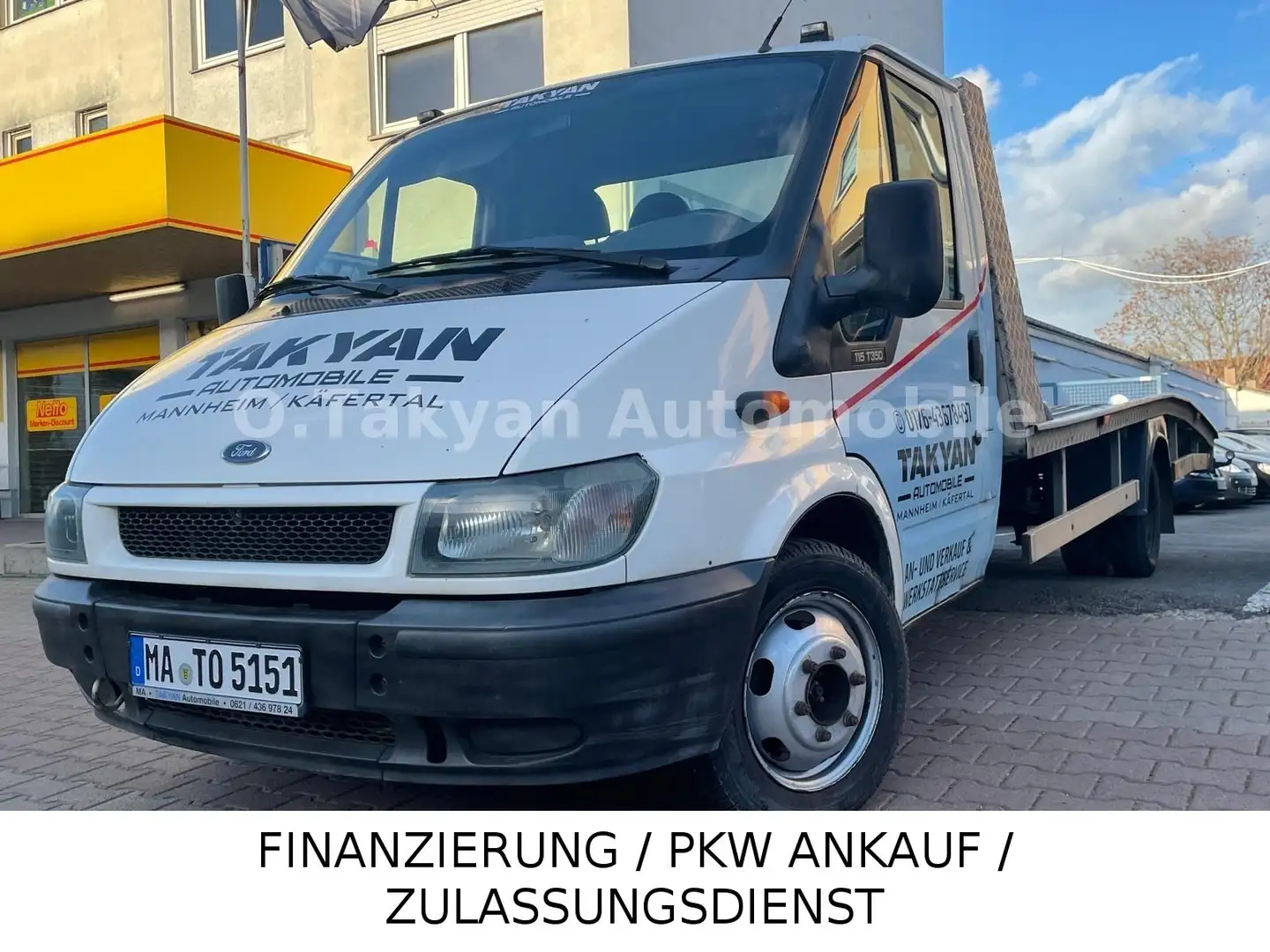 Ford Transit Pritsche 2.4 FT 350 Lang Blanc - 1