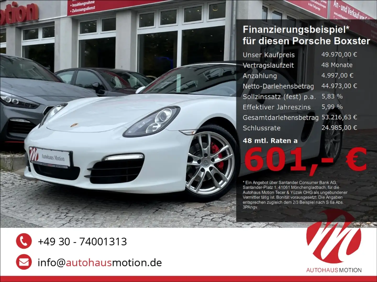 Porsche Boxster S 3.4 Multif.Lenkrad Alarm Klima SHZ PDC Sportsitz Weiß - 1