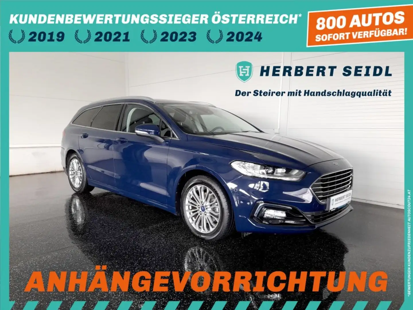 Ford Mondeo TITANIUM 2,0 EcoBlue *LED / NAVI / AHV / ACC / 2-ZONEN KLIMA / SITZHEIZUNG* Blau - 1