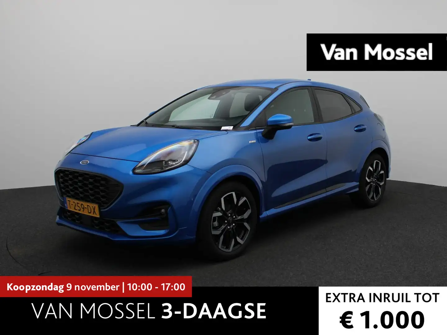 Ford Puma 1.0 EcoBoost Hybrid ST-Line | HALF LEDER | NAVIGAT Blauw - 1