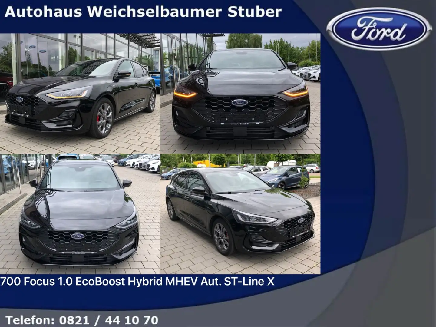 Ford Focus 700 Focus 1.0 EcoBoost Hybrid MHEV Aut. ST-Line Schwarz - 1