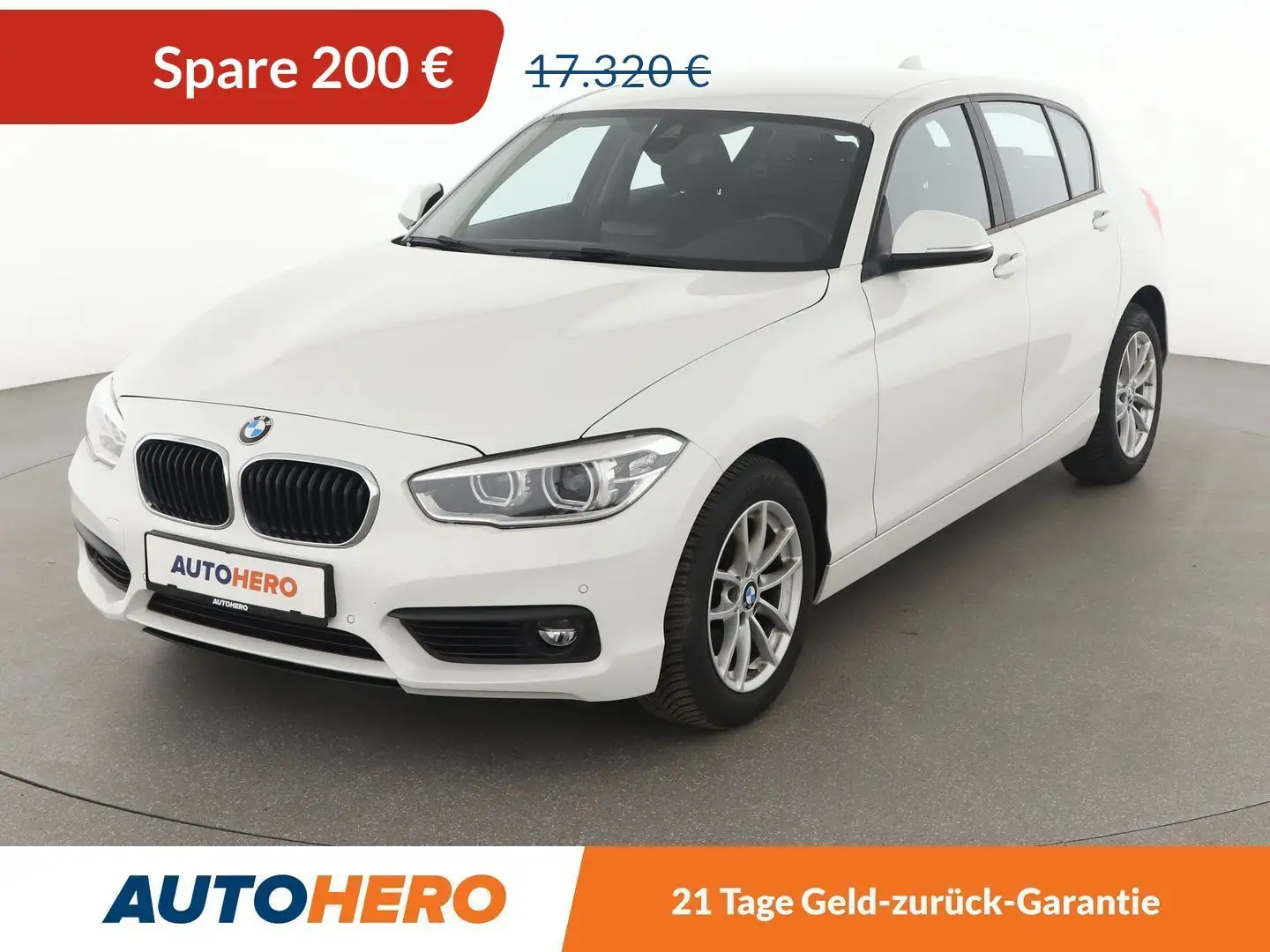 BMW 120 120i Advantage Aut.*NAVI*LED*TEMPO*PDC*SHZ* Weiß - 1