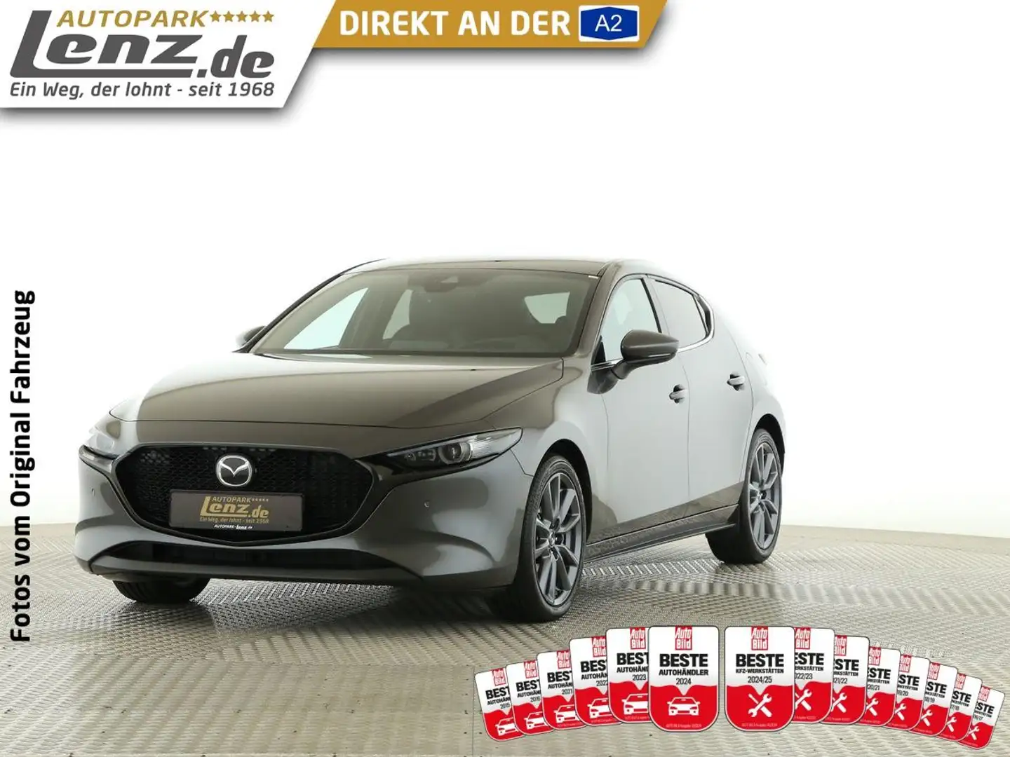 Mazda 3 Selection Matrix Navi HUD ACC SHZ 360° BOSE LM Grijs - 1