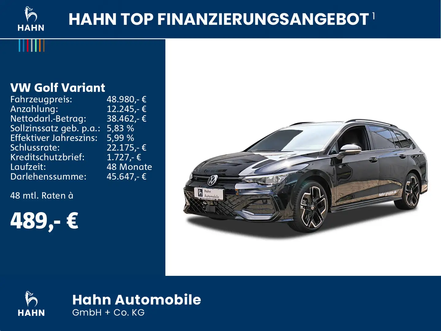 Volkswagen Golf Variant R-Line 1,5 l eTSI OPF 110 kW Standh Noir - 2