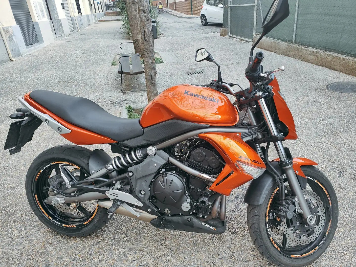 Kawasaki ER - 6 N Para A2 limitación de puño Naranja - 2