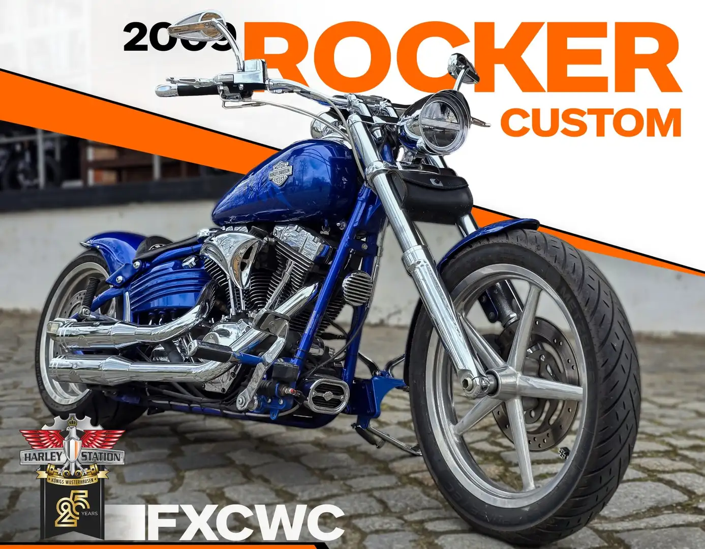 Harley-Davidson Rocker C Rocker Custom Albastru - 1