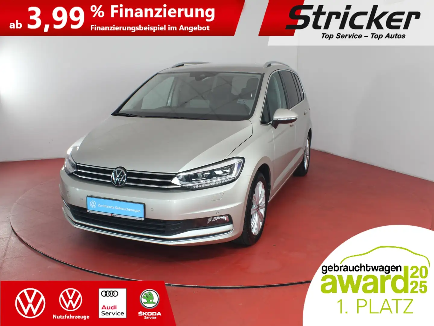 Volkswagen Touran Highline 2.0TDI DSG 333,-ohne Anzahlung 7-Sitzer Silber - 2