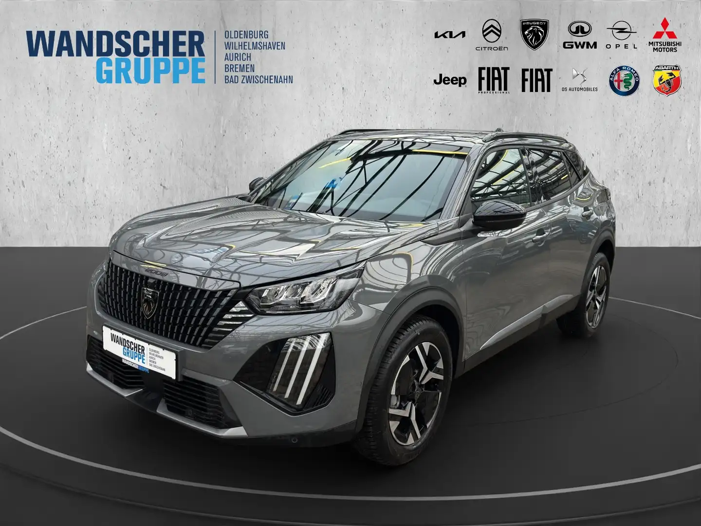 Peugeot 2008 Allure 100 +SHZ+SpurH+PDC+LM Grau - 1