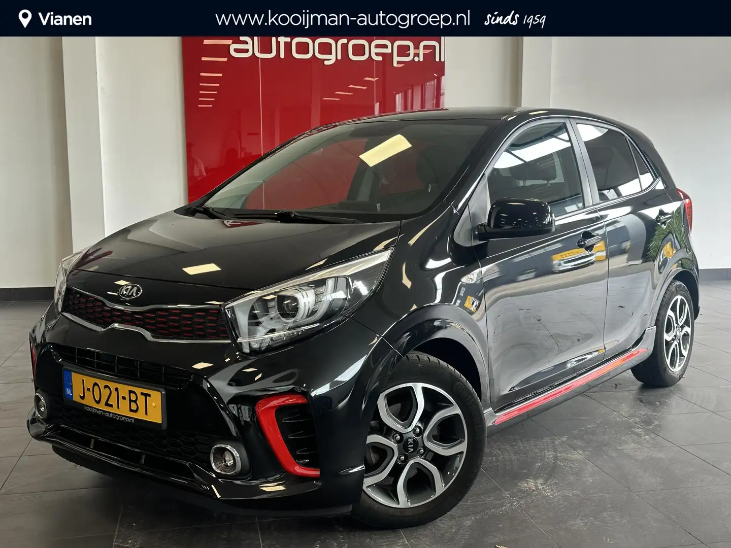 Kia Picanto 1.0 MPi GT-Line Edition Zwart - 1