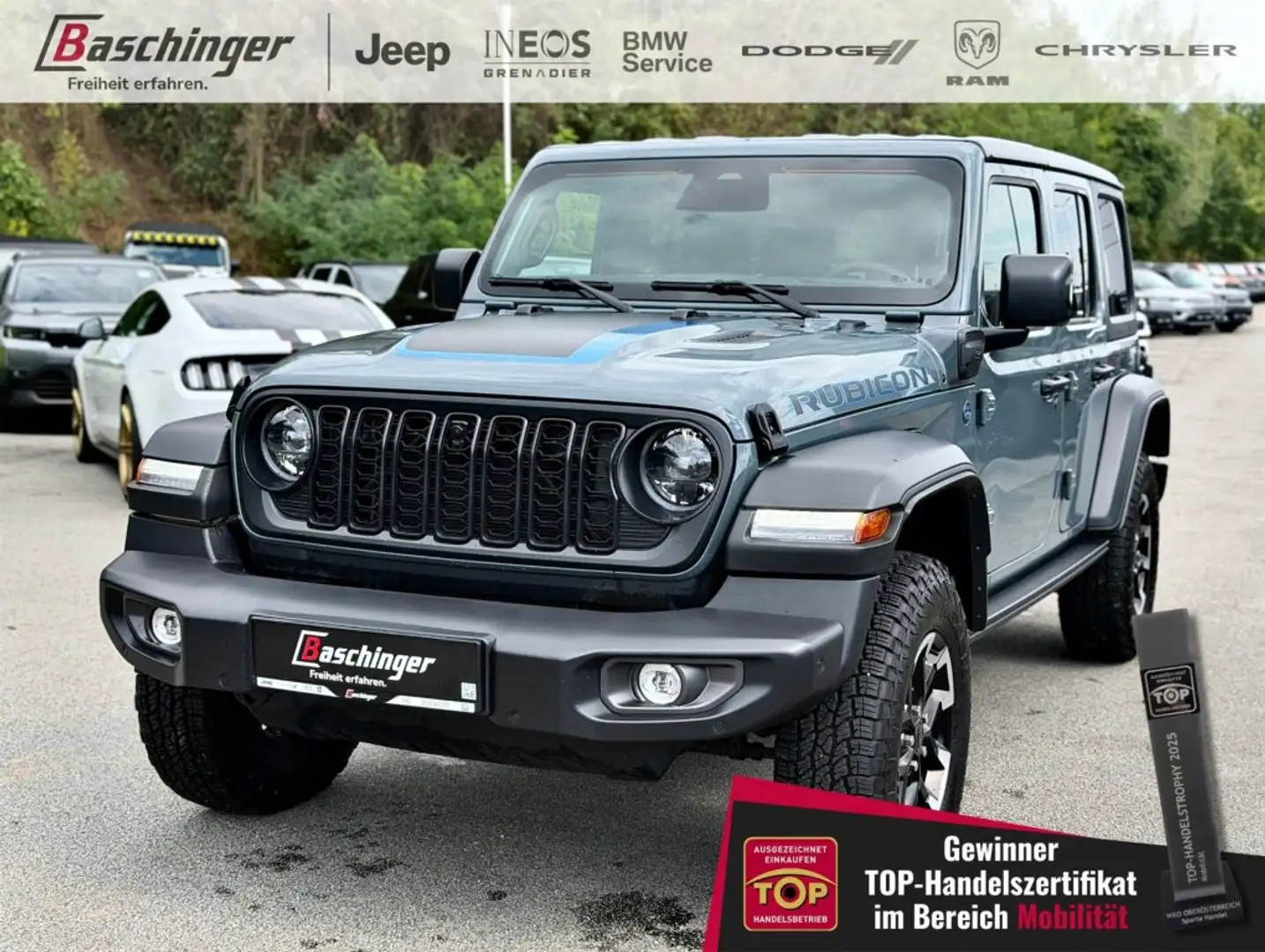 Jeep Wrangler PHEV 380 PS 4xe Rubicon Grau - 1