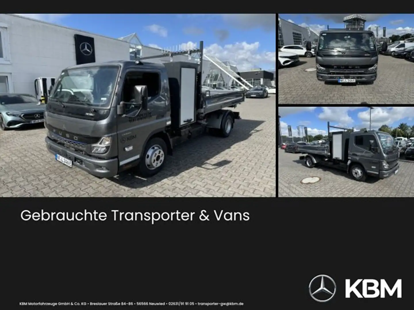 Fuso eCanter*7C18E*Kipper*Klima Grau - 1