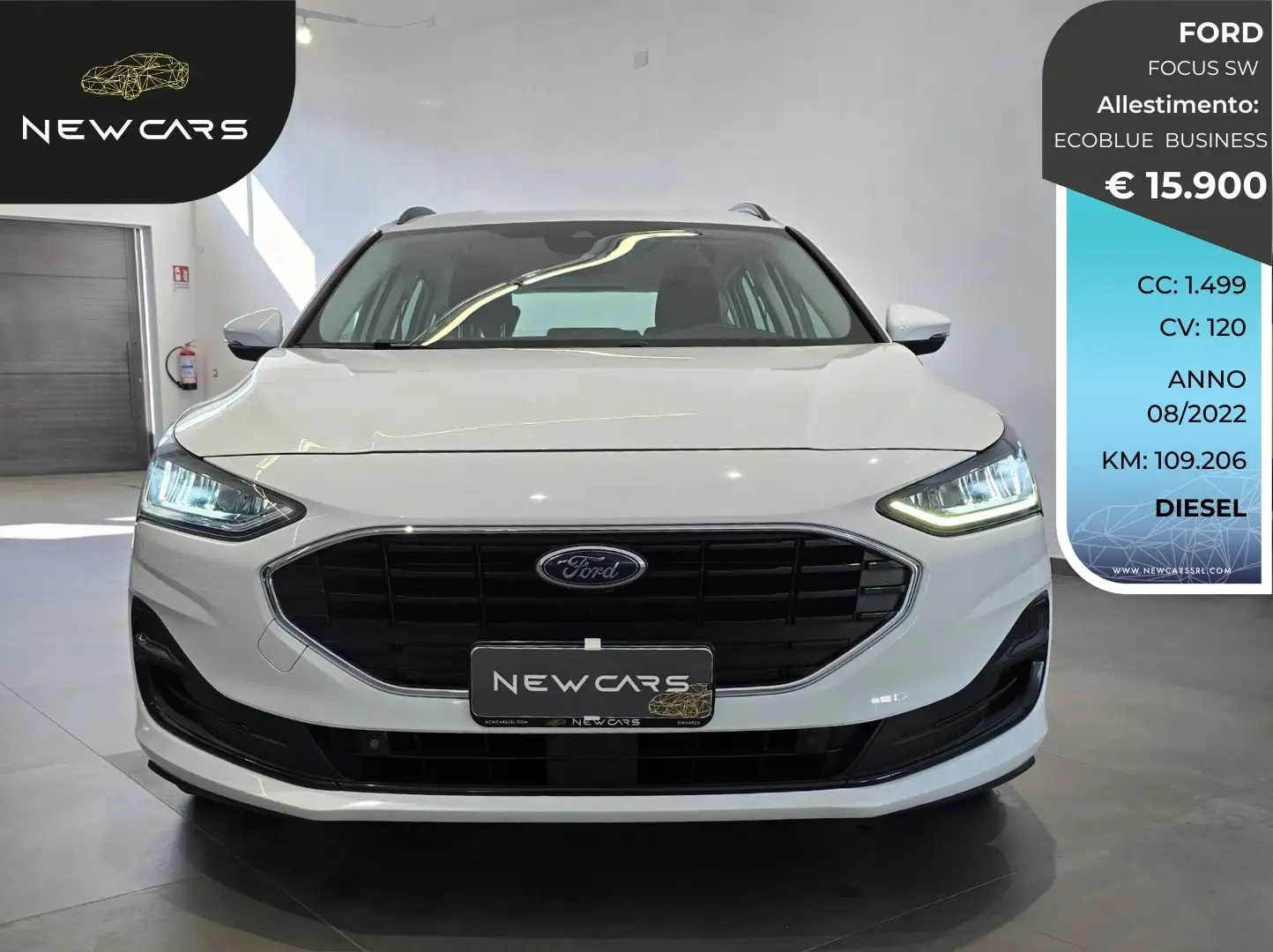 Ford Focus Focus SW 1.5 ecoblue Business 120cv auto Bianco - 1