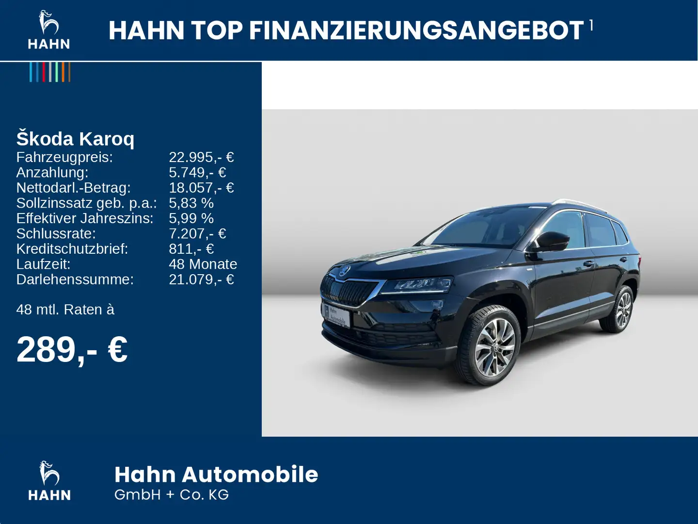 Skoda Karoq Clever 1.5TSI DSG LED Kamera ACC Navi AHK Schwarz - 2