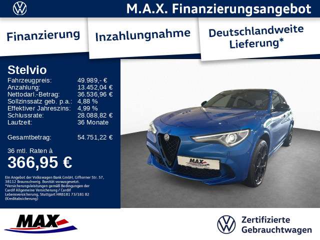 Imagine Alfa Romeo Stelvio QUADRIFOGLIO Q4 2.9 V6 BI-TURBO PANO+H&K