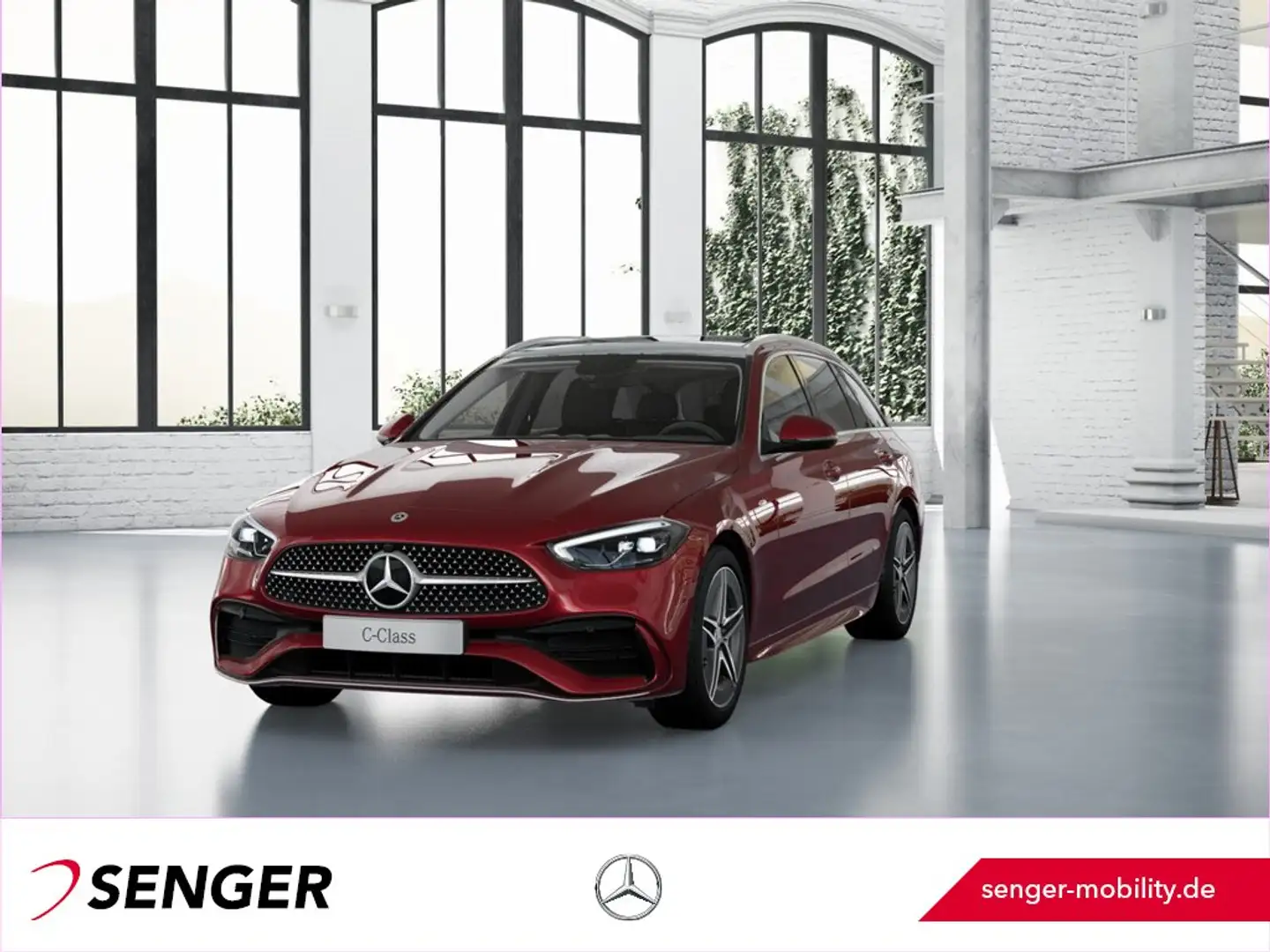 Mercedes-Benz C 300 T e AMG Panorama Burmester Ambiente AHK Rot - 1
