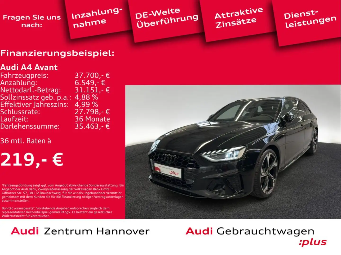 Audi A4 Avant S line 35 TFSI virtual cockpit plus LED Schwarz - 2
