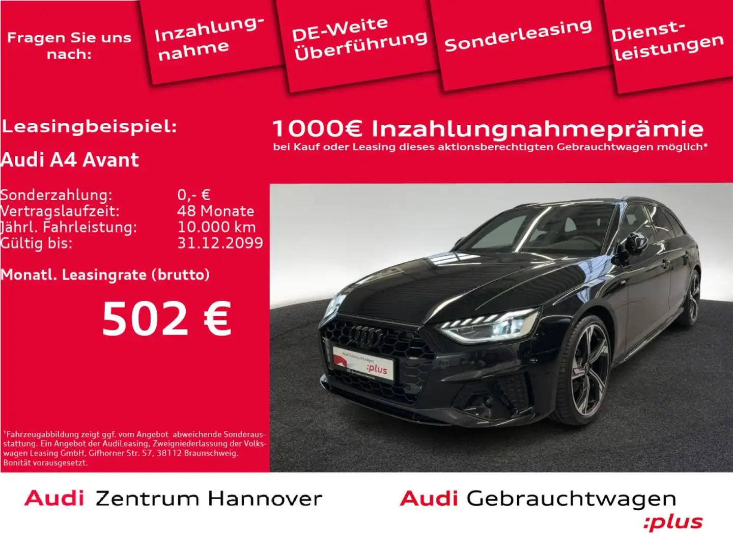 Audi A4 Avant S line 35 TFSI virtual cockpit plus LED Schwarz - 1