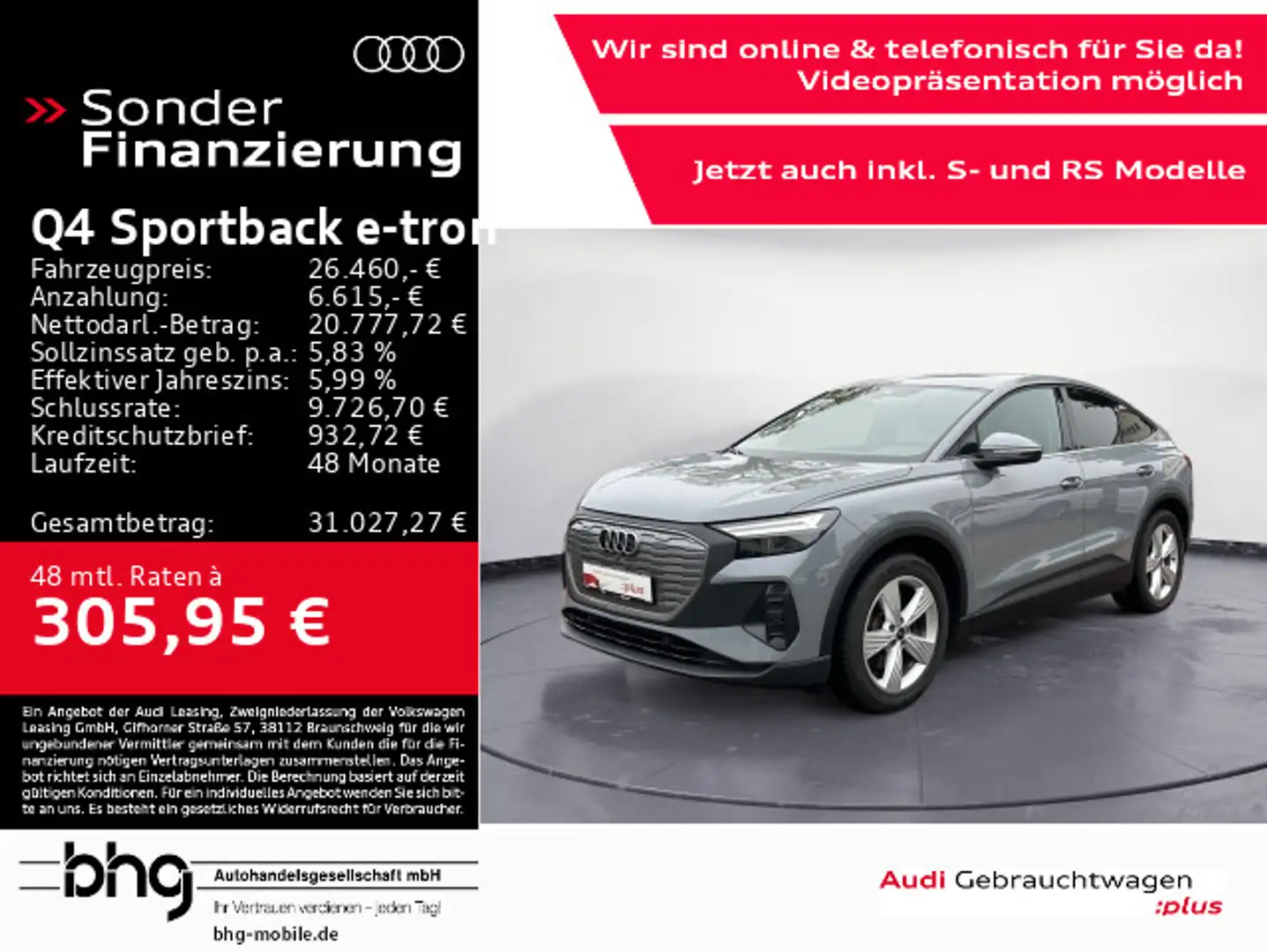 Audi Q4 e-tron Q4 Sportback 35 e-tron LED/ACC/Kamera/Interface/ Grau - 1