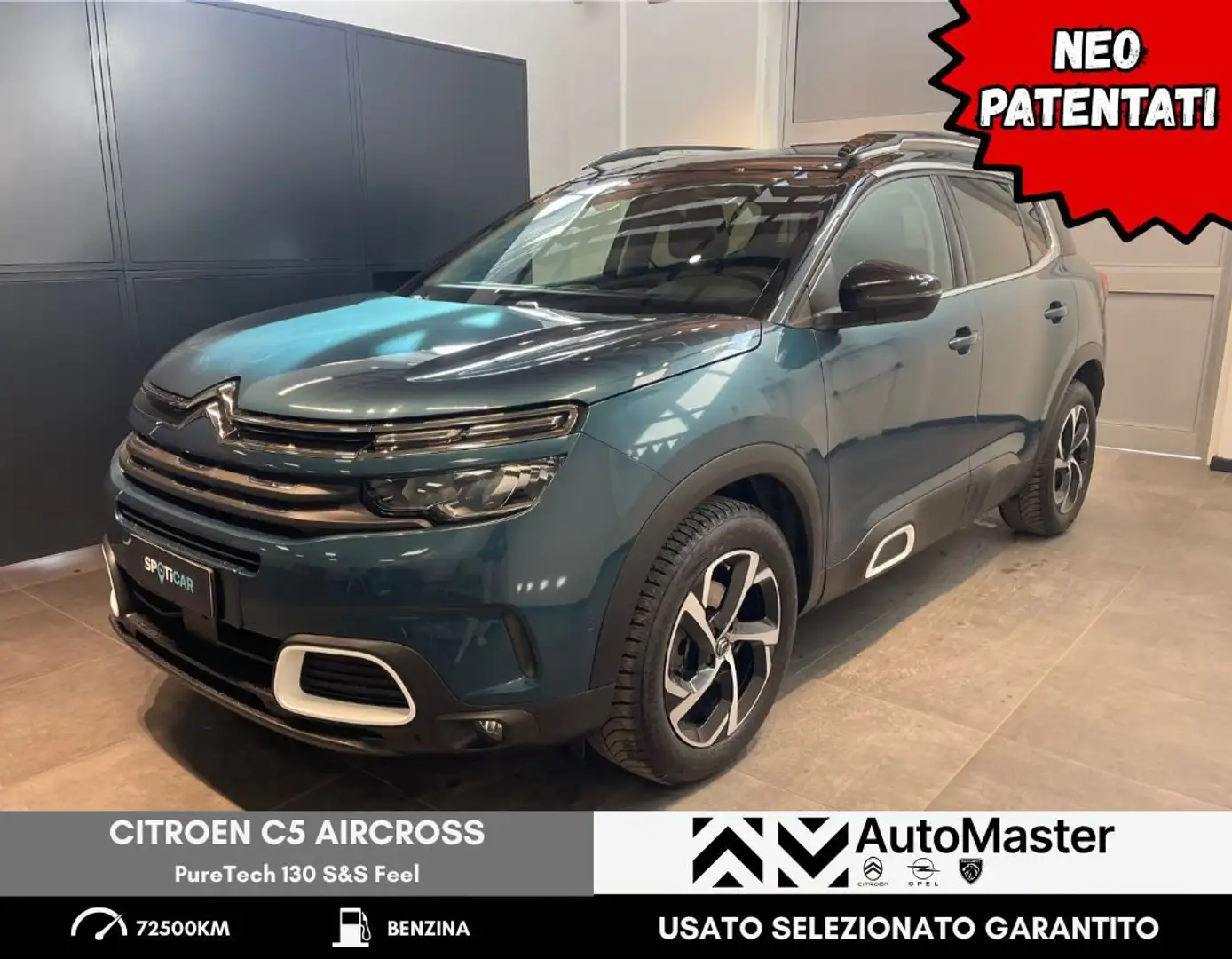 Citroen C5 Aircross PureTech 130 S&S Feel - NEOPATENTATI Vert - 1