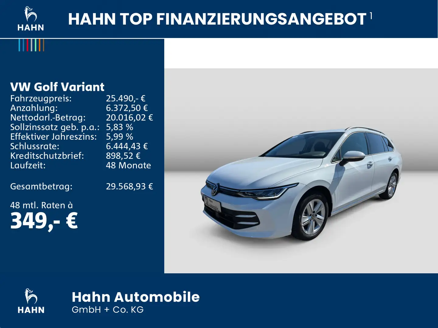 Volkswagen Golf Variant 1.5eTSI DSG Life Virtual Navi LED Weiß - 2
