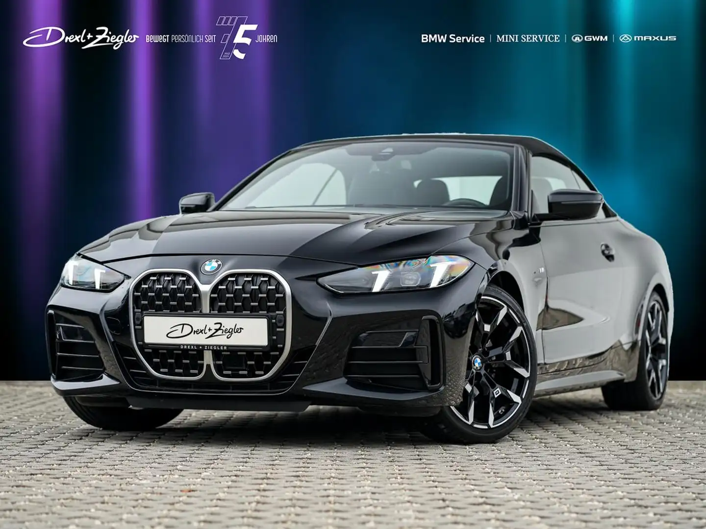 BMW 420 d Cabrio M Sport 19 ACC LenkHeiz Nackenw HiFi Schwarz - 1