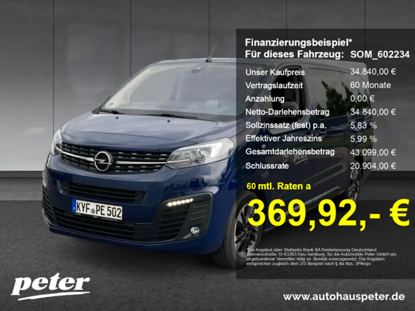 Opel Zafira Life Zafira Life Edition 2.0 D L 8-Sitzer Klimaautomati Modrá - 1