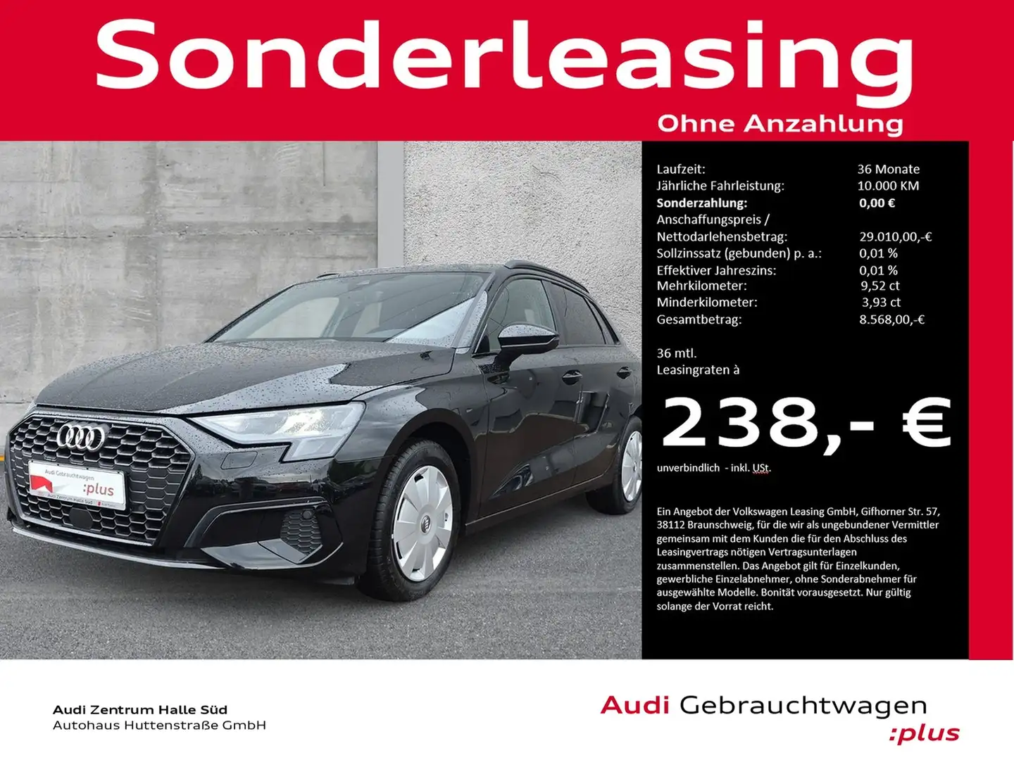 Audi A3 Sportback 30 TFSI advanced KEYLESS eKLAPPE PRIVACY Schwarz - 1