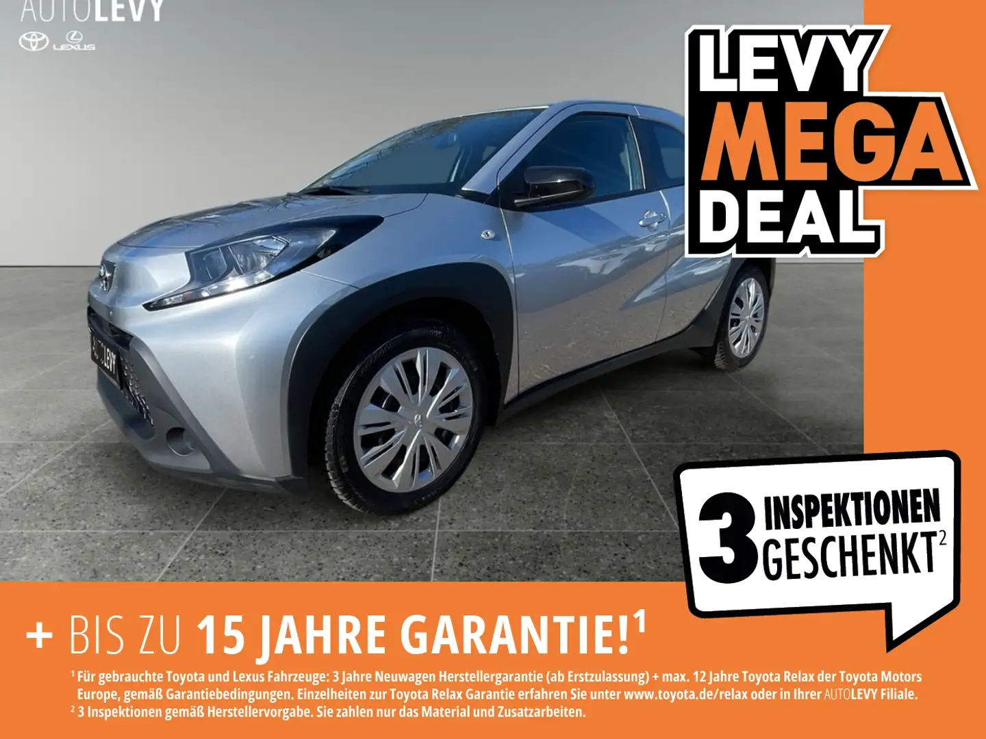Toyota Aygo X 1.0 Business +Bluetooth+Tempomat+USB+Klima Silber - 1
