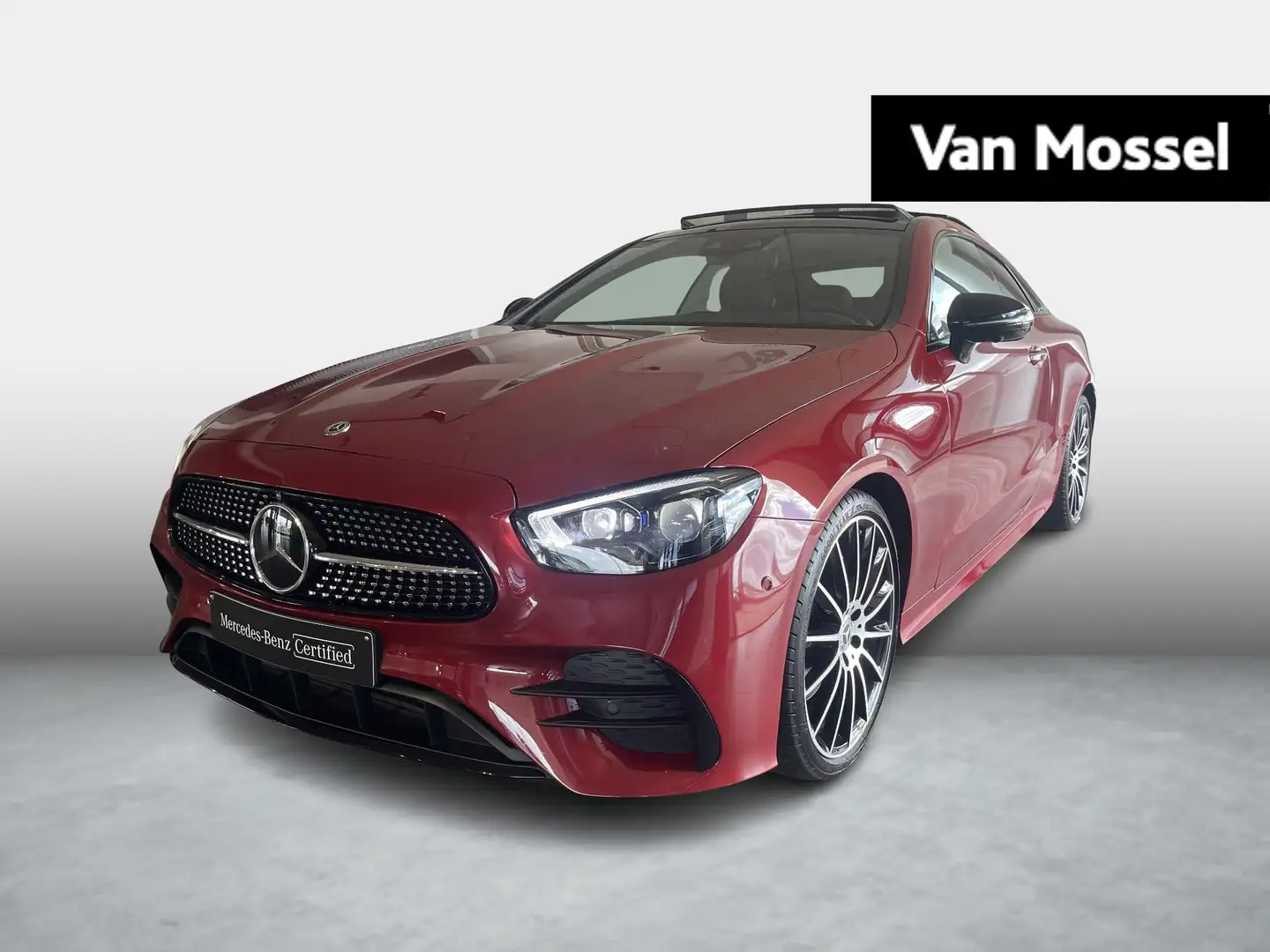 Mercedes-Benz E 200 AMG Line Coupé + PANO DAK + BURMESTER + HEAD UP + Rouge - 1