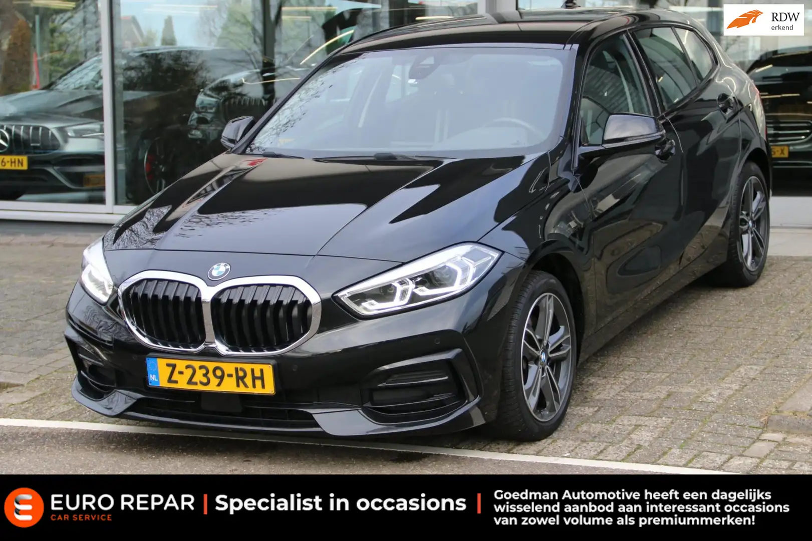 BMW 118 1-serie 118i AUTOMAAT NL-AUTO NAP DEALER OND. Zwart - 1