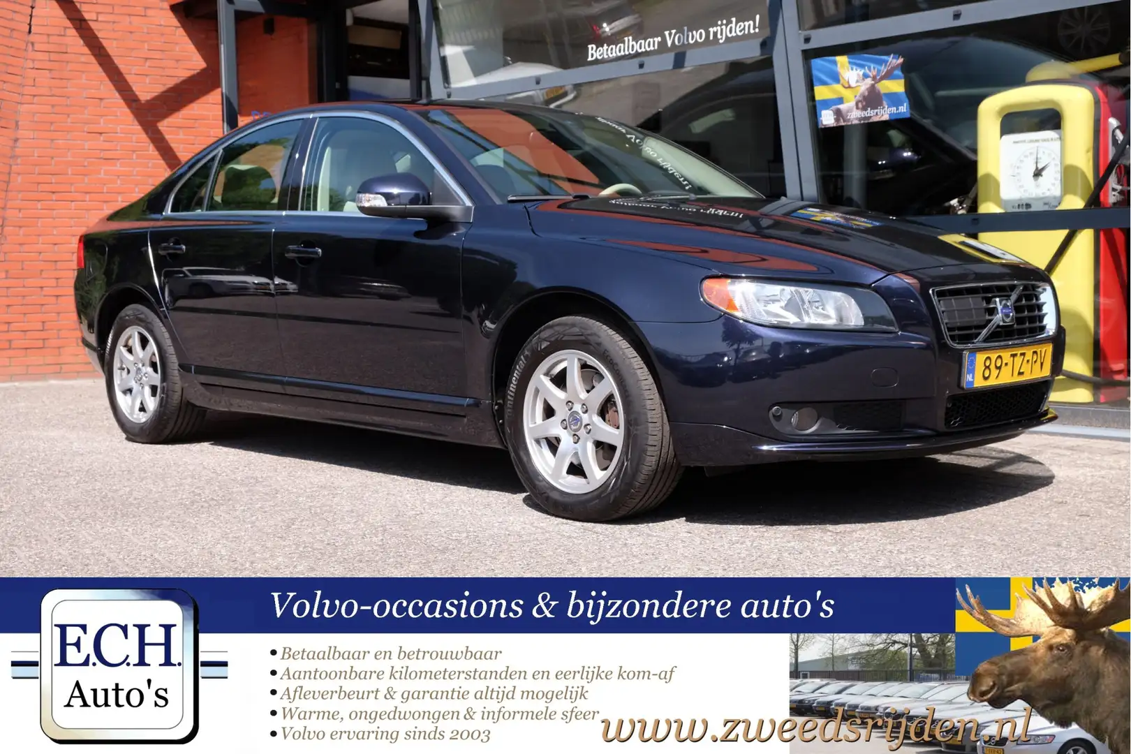 Volvo S80 3.2 238 pk Aut. AWD Leer, Adaptieve CC, Dealer ond Bleu - 1