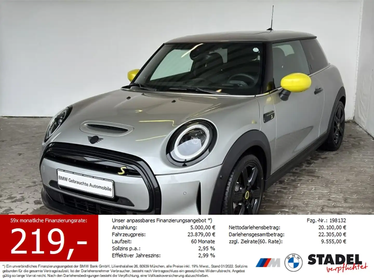 MINI Cooper SE Navi.LED.HuD.RüKam.DAB.Komfortzg Silber - 1