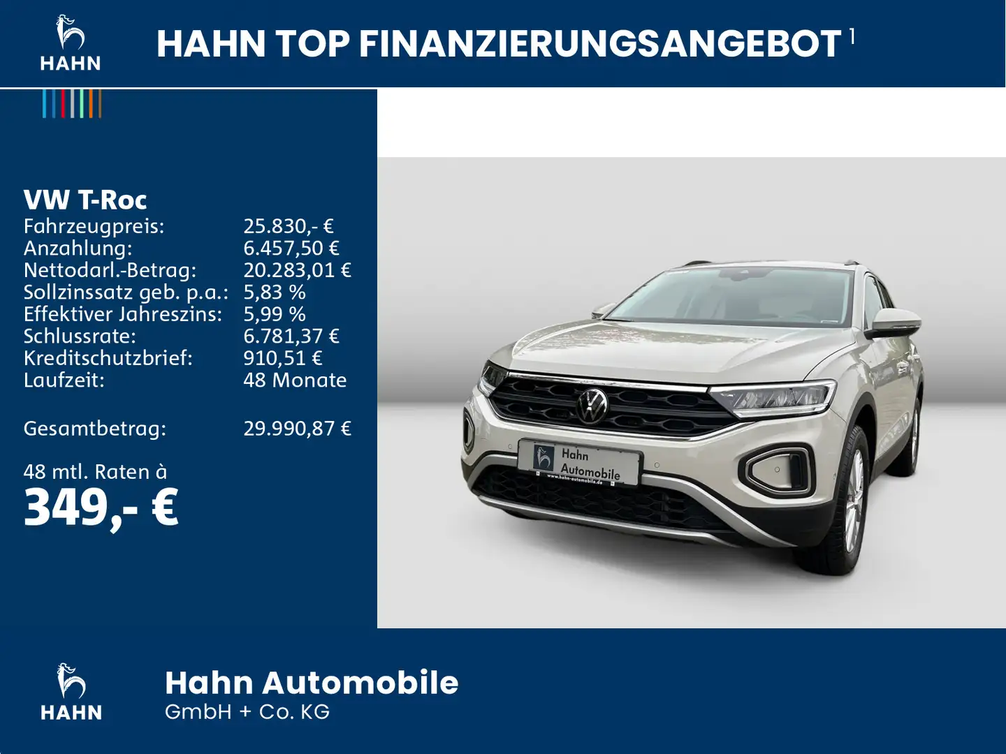 Volkswagen T-Roc 1.5TSI Life Navi Klima Sitzhei ACC App Grau - 2