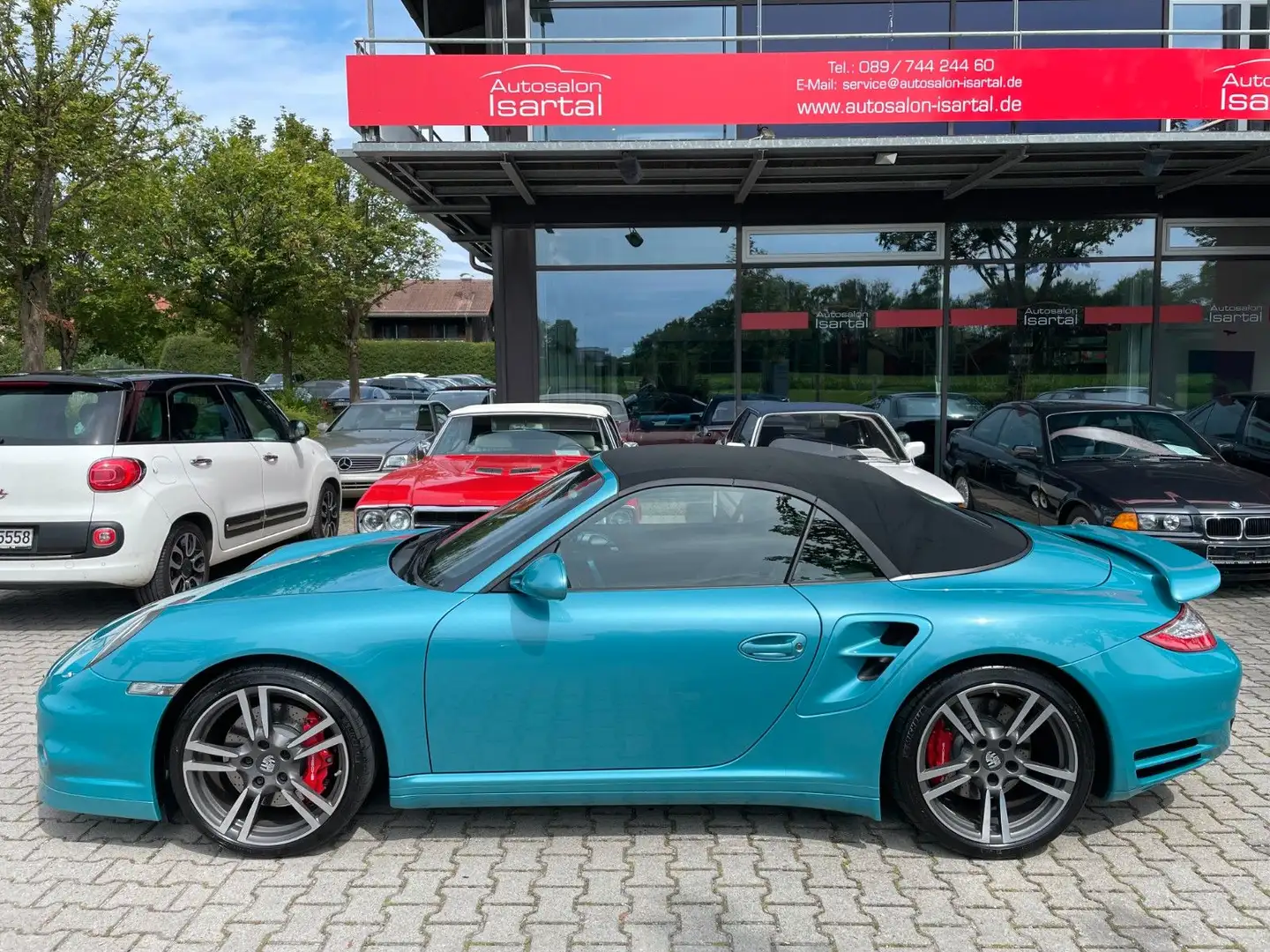 Porsche 997 Turbo Cabrio PDK-- Sonderfarbe --orig. 48tkm Blau - 1