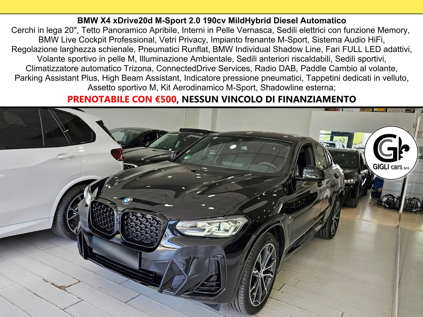BMW X4 20d M-Sport Tetto Navi CAM LED Clima3Zone MSport Černá - 1