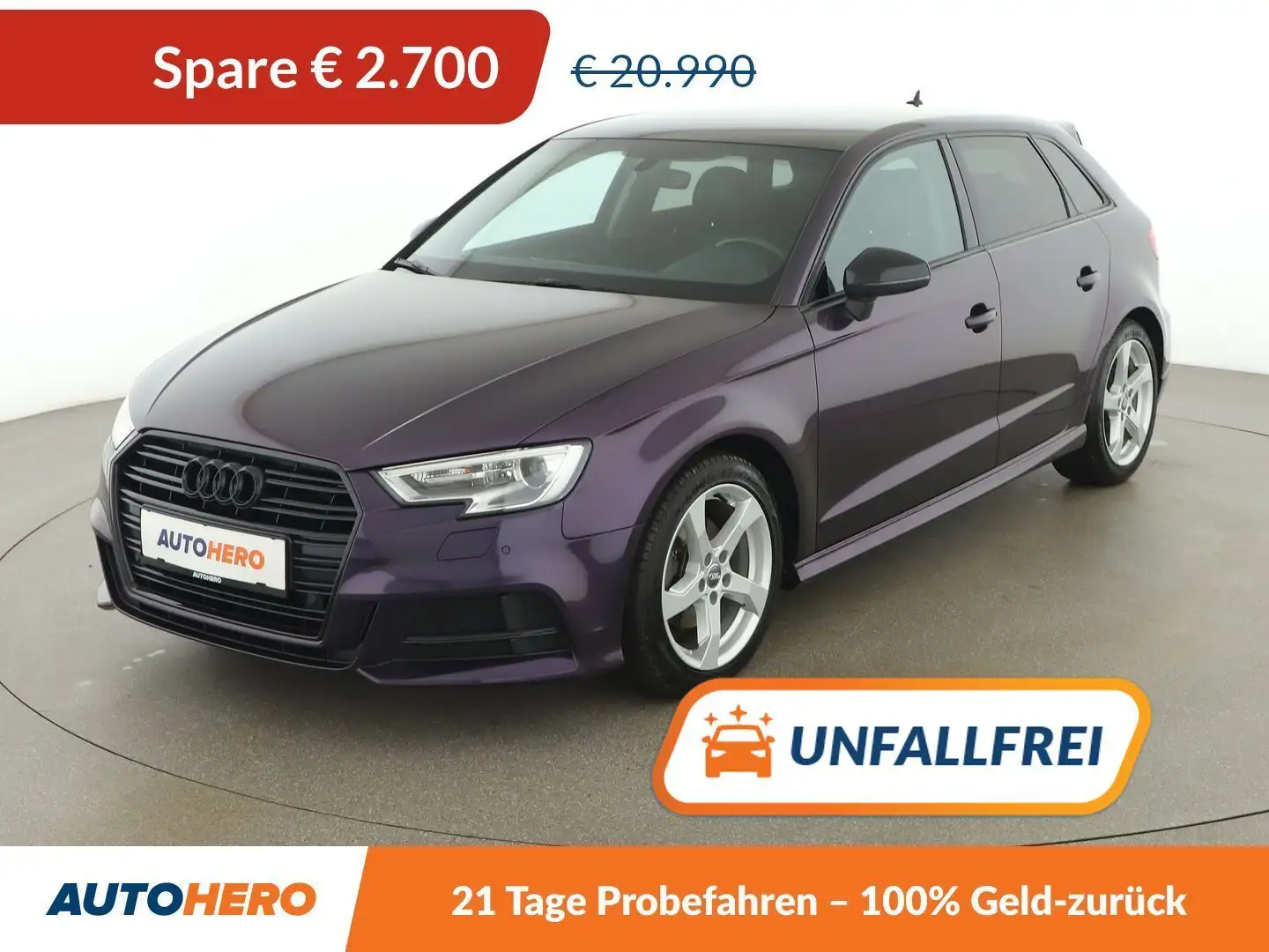 Audi A3 2.0 TDI Sport S-Line Aut. *XENON*PDC*NAVI*SHZ* Mauve - 1