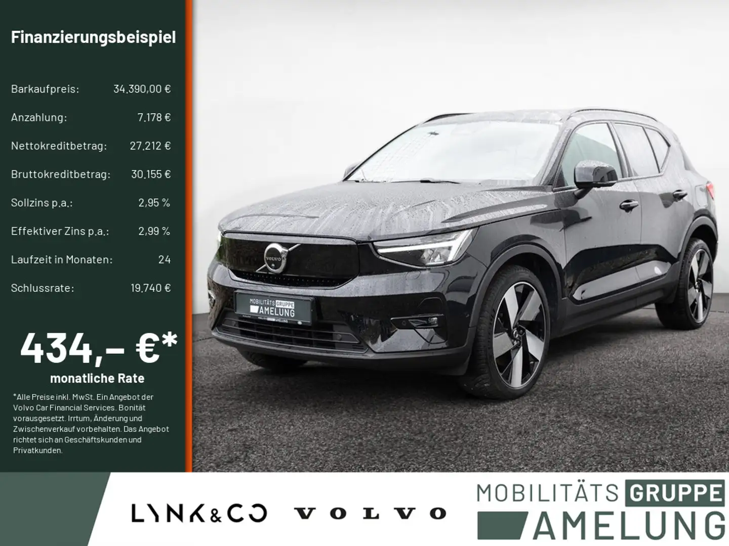 Volvo XC40 Ultimate Recharge Pure Electric AWD PANO Schwarz - 1