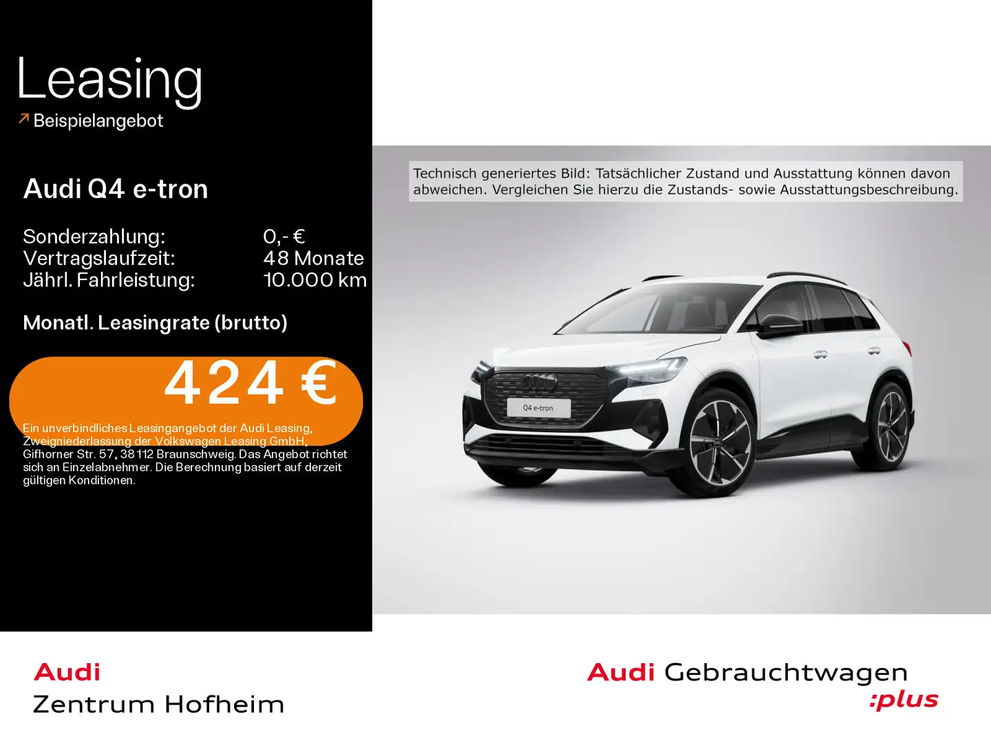 Audi Q4 e-tron 45 S line edition*Matrix*Virtual*Navi+ Weiß - 1