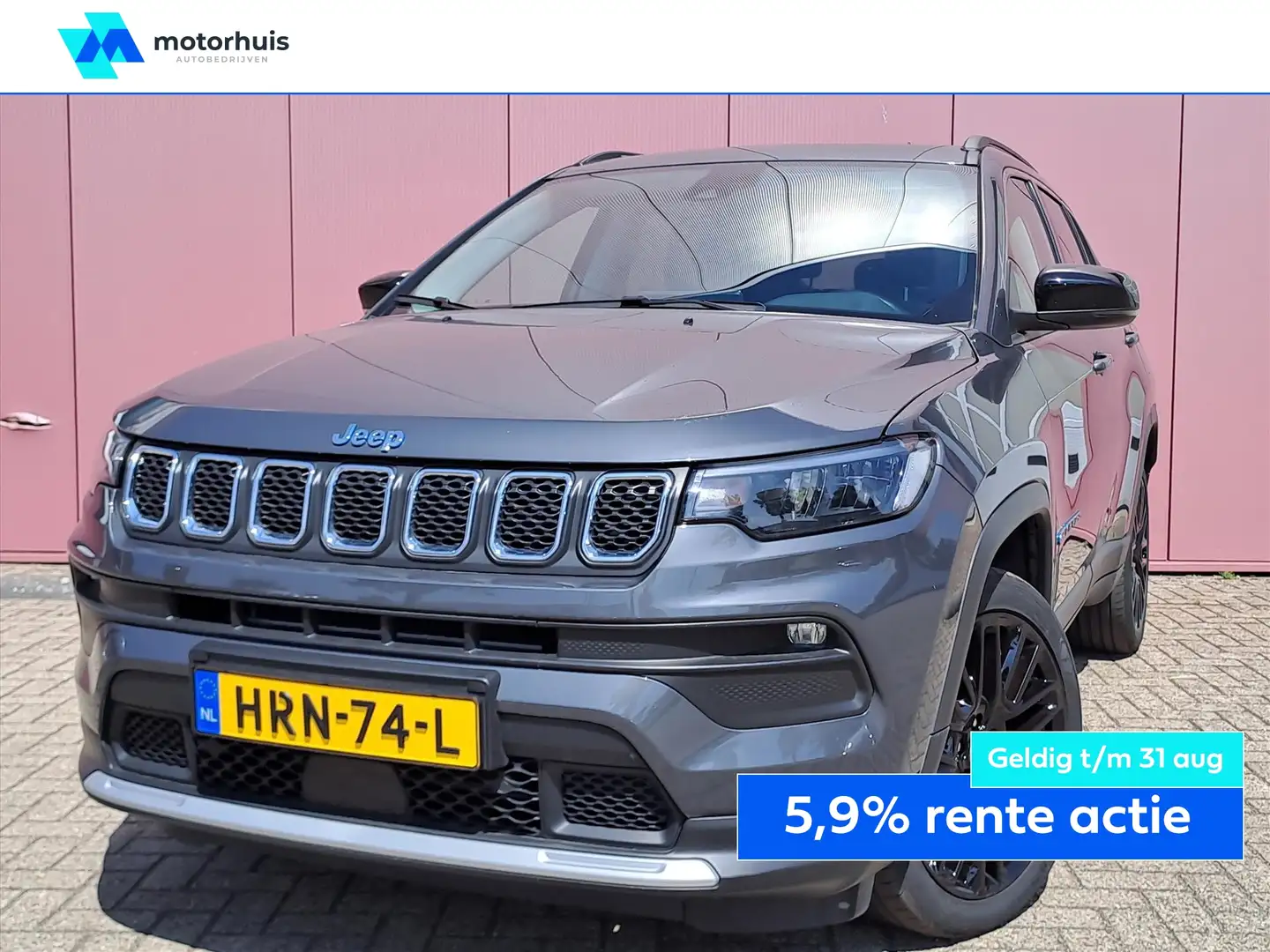 Jeep Compass 1.3T 4XE 190PK AUTOMAAT PHEV LIMITED PANO NAVI CAM Gris - 1