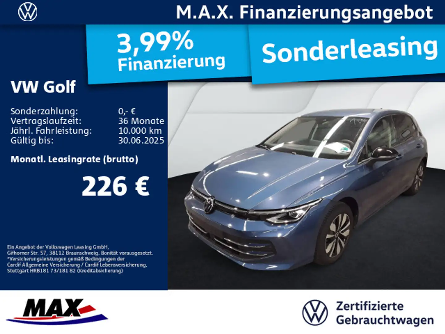Volkswagen Golf VIII 2.0 TDI DSG GOAL LED+KAMERA+AHK+DCP+PD Azul - 1