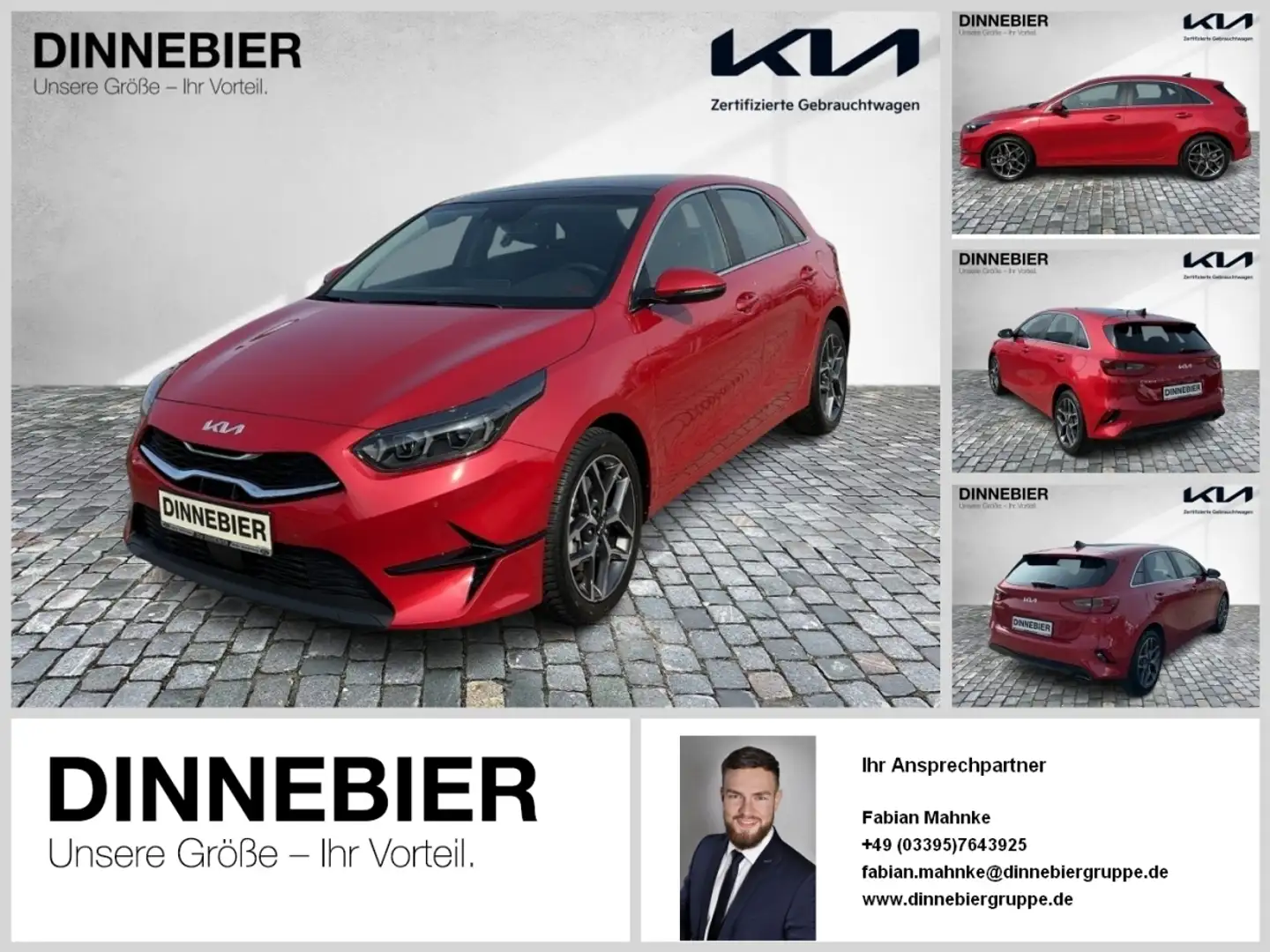 Kia Ceed / cee'd Ceed Spirit LED+Glasdach+Kamera+Navi+Keyless Rot - 1