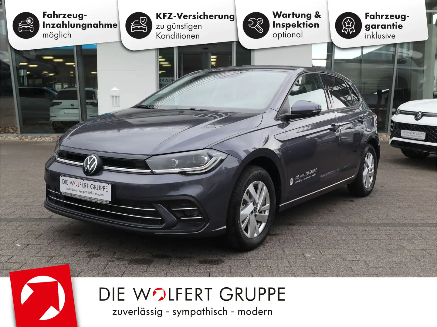 Volkswagen Polo Style 1,0 TSI OPF 70 kW (95 PS) *WINTERRÄDE Grau - 1