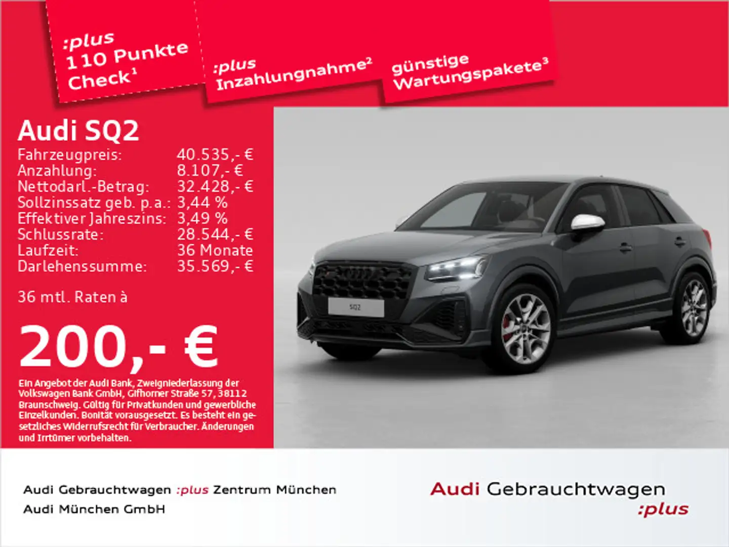 Audi SQ2 TFSI S tronic Matrix/ACC/Navi+/Privacy Gris - 1